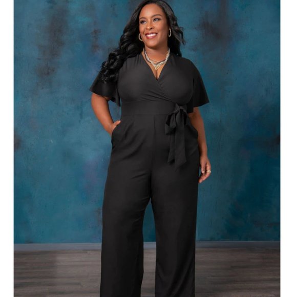 Kiyonna Charisma Crepe Jumpsuit - Picture 4 of 4